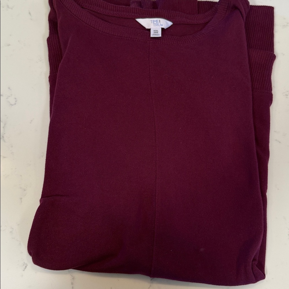 Time and Tru Deep Burgundy